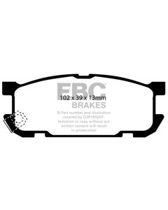 EBC 01-03 Mazda Miata MX5 1.8 (Sports Suspension) Ultimax2 Rear Brake Pads - UD891