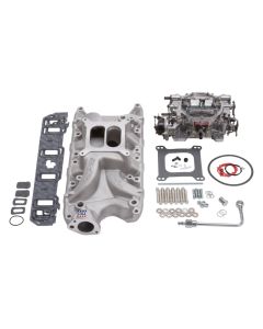 Edelbrock Manifold And Carb Kit Performer RPM Small Block Ford 289-302 Natural Finish - 2032