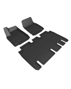 3D MAXpider 22-23 Tesla Model X Full Set Floormats - Black - L1TL04601509