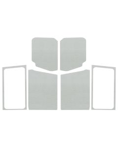 DEI 18-23 Jeep Wrangler JL 2-Door Boom Mat Complete Headliner Kit - 7 Piece - White - 50281