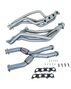 BBK 86-04 Ford Mustang Coyote Swap 1-3/4in Long Tube Headers w/High Flow Catted X-Pipe (Ti Ceramic) - 16342