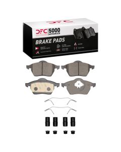 DFC 92-00 Audi A6 (USA/Canada) Front 5000 Advanced Low Metallic Brake Pads and Hardware Kit - 1551-0555-01