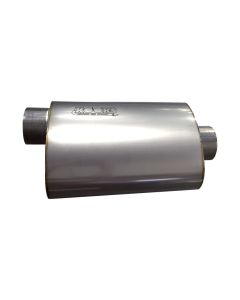 Kooks 3in Oval Center/Offset Muffler 12in Long Body Stainless Steel - MUF-018