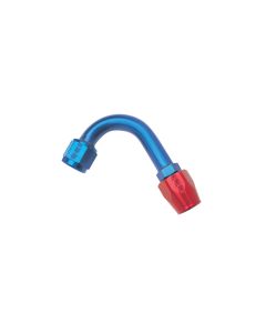 Russell Performance -6 AN Red/Blue 120 Degree Full Flow Hose End (1in Centerline Radius) - 610220