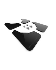 Stylish Black Flap Bag with Metallic Logo - RALL-MF81