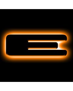Oracle Lighting Universal Illuminated LED Letter Badges Matte Black Surface Finish E Amber LED- ORAC