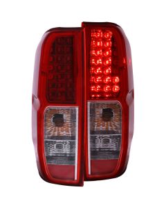 ANZO 2005-2008 Nissan Frontier LED Taillights Red/Clear - 311071