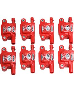 Granatelli 05-17 GM LS LS1/LS2/LS3/LS4/LS5/LS6/LS7/LS9/LSA Malevolent Coil Packs - Red (Set of 8) - 28-0513-CPRM