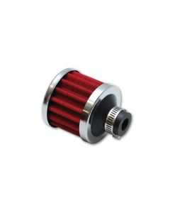 Red Crankcase Breather Filter with Chrome Cap - VIBR-2165