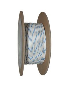 NAMZ OEM Color Primary Wire 100ft. Spool 18g - White/Blue Stripe - NWR-96-100