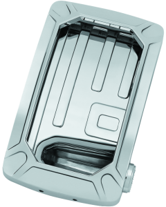 Chrome Curved Vertical License Plate Holder - Kuryakyn