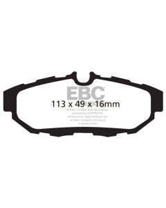 EBC 10-14 Ford Mustang 3.7 Greenstuff Rear Brake Pads - DP21870