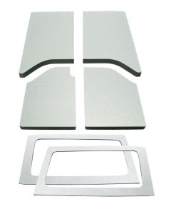 DEI 11-18 Jeep Wrangler JK 2-Door Boom Mat Complete Headliner Kit - 6 Piece - White - 50287