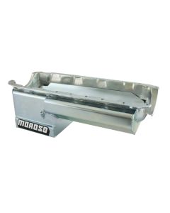 Moroso Chevrolet Big Block Mark IV Drag Race Baffled Power Pouch Wet Sump 6-7qt 8in Steel Oil Pan - 21049