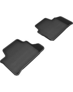 3D MAXpider 2019-2020 BMW 3 Series (G20) Kagu 2nd Row Floormats - Black - L1BM10321509