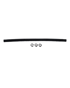 Deatschwerks Convoluted Tubing 300mm Length x 10mm ID Side 1 x 10mm ID Side 2 - Black - 9-CT-12-38