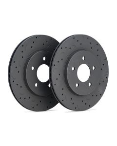 Hawk Talon 2004 Mazda Miata Base Normal Suspension Drilled and Slotted Front Brake Rotor Set - HTC5212