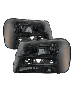 xTune Chevy Trailblazer 02-09 OEM Style Headlights Black Smoke HD-JH-CTB02-AM-BSM - 9028595