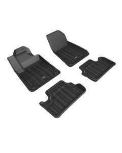 3D MAXpider 21-23 Polestar 2 Elitect 1st & 2nd Row Floormats - Black - E1PS00001809