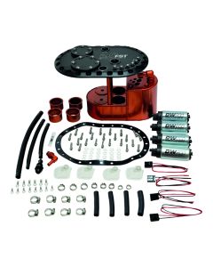 Deatschwerks 2.0L Staged Fuel Cell Surge Tank (Includes 4 DW200 Fuel Pumps) - 6-201-20FST