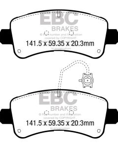 EBC 14-16 Ram Trucks Promaster 3.6 Ultimax2 Rear Brake Pads - UD1746