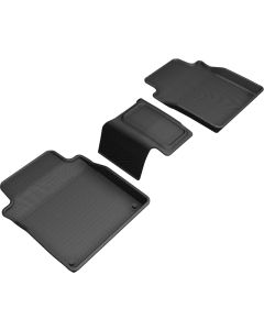 3D MAXpider 2019-2020 Audi A8L Kagu 2nd Row Floormats - Black - L1AD05021509