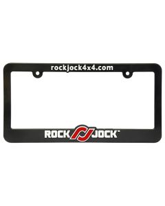 RockJock License Plate Frame Black Plastic w/ Red and White - CE-9012RJF