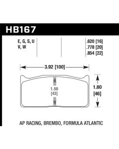 Hawk AP Racing  DTC-60 Race Brake Pads - HB167G.778