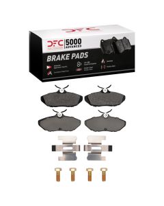 DFC 93-98 Ford Thunderbird Rear 5000 Advanced Semi Metallic Brake Pads and Hardware Kit - 1551-0599-01