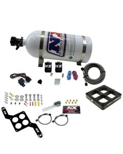 Nitrous Express Dominator Single Entry Billet Crossbar Stage 6 Nitrous Kit (50-300HP) w/10lb Bottle - 63070-10