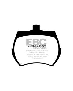 EBC 62-71 Austin-Healey Sprite (Steel Wheels) Greenstuff Front Brake Pads - DP2127