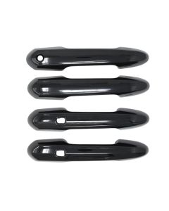DH6354BLK 21-26 Toyota Sienna Works over Keyless Sensor, Rear doors with Smart Key Cut-out 8 PCS Gloss Black Snap-on W/Tape Patented Door Handle Cover