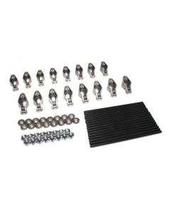 COMP Cams Rocker Arm and Pushrod Kit for Ford FE Big Block 390-428 1967-1976, Steel Construction, Black Finish, 1.6 Ratio - RPM1436-16