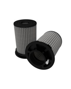 aFe MagnumFLOW Air Filters 3in F x 5-1/2in B x 5-1/4in T (Inverted) x 8in H - Pair - 20-91203DM