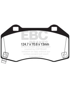 EBC 2017+ Fiat 124 Spider 1.4L Turbo Abarth Ultimax2 Front Brake Pads - UD13791