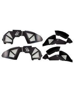 Fishbone Offroad 2018+ Jeep Wrangler JL Front/Rear Set of 4 Aluminum - Blk Powdercoat Inner Fenders - FB33130