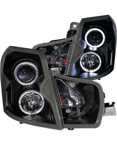 ANZO 2003-2007 Cadillac Cts Projector Headlights w/ Halo Black - 121415