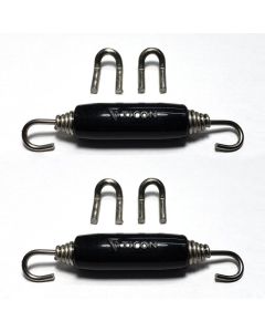 Ticon Industries Black Silicone Titanium Spring Tab and Spring Kit (4 Tabs/2 Springs) - 2 Pack - 108-00212-1101