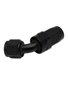 DeatschWerks 8 AN Female Flare Swivel 60-Degree Hose End CPE - Anodized Matte Black - 6-02-0822-B