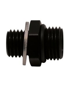 DeatschWerks 6AN ORB Male to M12 X 1.5 Metric Male (Incl O-Ring and Washer) - Anodized Matte Black - 6-02-0602-B