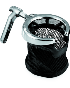 Universal Chrome Drink Holder - Kuryakyn Mesh Basket