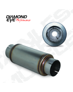 Diamond Eye MFLR 5inID SGL IN/SGL OUT 7inDIA X 14in BODY 20in LENGTH PERF SLOTTED ENDS 409 SS - 560020