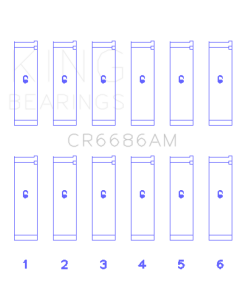 King Engine Bearings Toyota 1Mzfe (Size +0.75mm) Connecting Rod Bearing Set - CR6686AM0.75