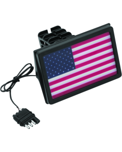 Freedom Flag LED Hitch Cover - Kuryakyn 2893 Black
