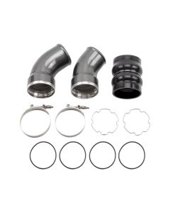 Wehrli 06-10 Chevrolet 6.6L LBZ/LMM Duramax Passenger Side 3.5in Intercooler Pipe - Gloss Black - WCF100367-GB