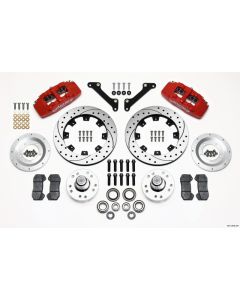 Wilwood Dynapro 6 Front Hub Kit 12.19in Drilled Red 79-81 Camaro - 140-12836-DR