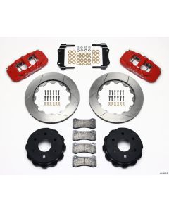 Wilwood AERO4 RearTruck Kit 14.25in Red 1999-2010 GM 1500-SUV 2 Piston OE Caliper - 140-9838-R