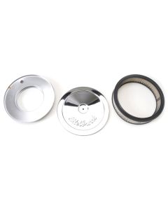 Edelbrock Air Cleaner Pro-Flo Series Round Steel Top Paper Element 10In Dia X 3 5In Chrome - 1208
