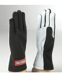 RaceQuip 350 Basic Race Glove - Black/White - Large