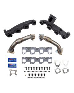 Wehrli 17-24 Chevrolet Duramax Billet Exhaust Manifold & Stainless Up Pipe Kit w/ Gaskets & Hardware - WCF100226